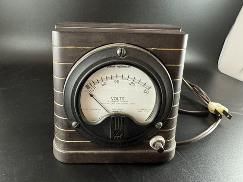 Voltmetro elettrico PH 57600-1 Westinghouse fatto a mano da dipendente dell'azienda 1975 - Foto 7 di 7