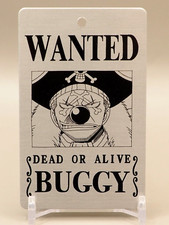 Buggy One Piece Wanted Metal Plate Anime Japón V789