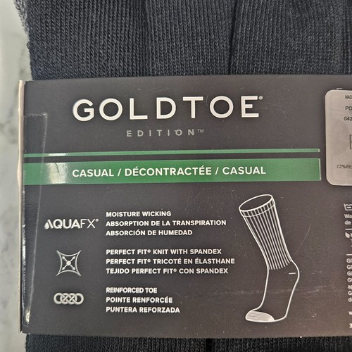 Paquete de 6 calcetines informales GoldToe para hombre talla 6-12,5 punta reforzada absorbente - Imagen 46 de 71