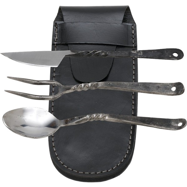 Haller Scottish Feasting Besteckset Mittelalter Gabel Messer LöFfel Etui-image