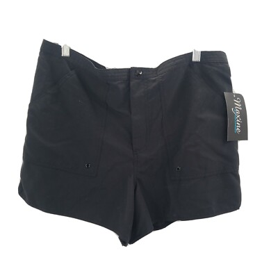 Maxine of Hollywood swim board shorts womens plus size 18 black no lining 
