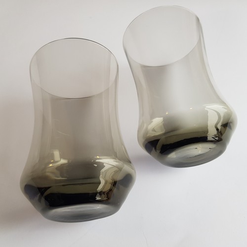 Mid Century Swedish retro vintage tumbler glasses Vintage smokey Nordic design - Picture 6 of 17