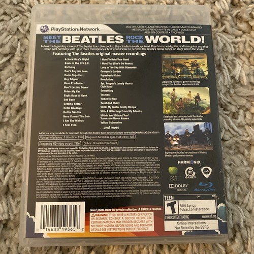 OFFICIAL Rock Band PS3/PS2 Wireless GUITAR fender BLACK beatles 2 3 W/ Dongle - Picture 5 of 10