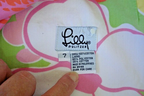 Lilly Pulitzer Vintage Skirt Reversible Wrap 2 in 1 White Label Girls Floral 7 - Picture 5 of 5
