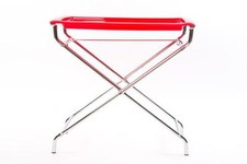 VASSOIO PORTAVIVANDE RICHIUDIBILE TAVOLINO CON PIANO RIMOVIBILE ACRILICO ROSSO