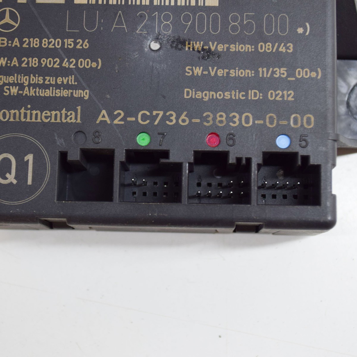 M. MERCEDES-BENZ E W212 Rear Left Door Control Unit A2189008500