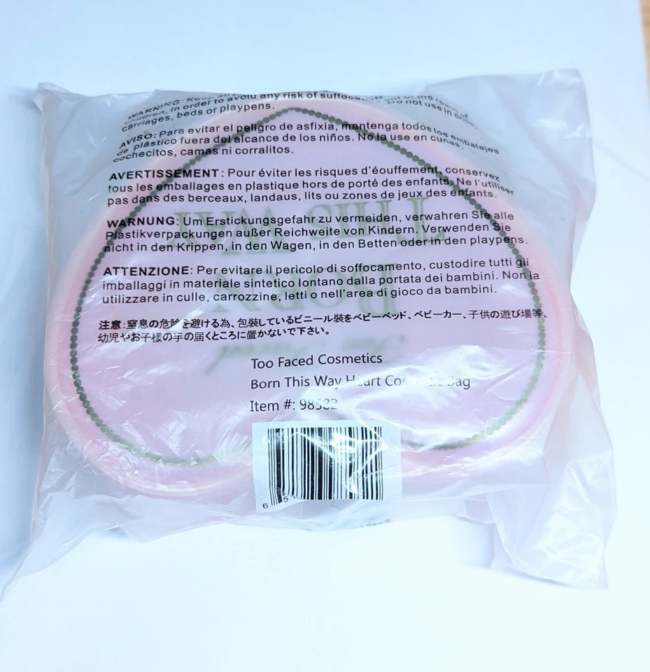Bolso de Maquillaje/Cosméticos PVC TOO FACED Corazón Transparente ❤️ Con Forma BORN THIS WAY Foto 4 de 4