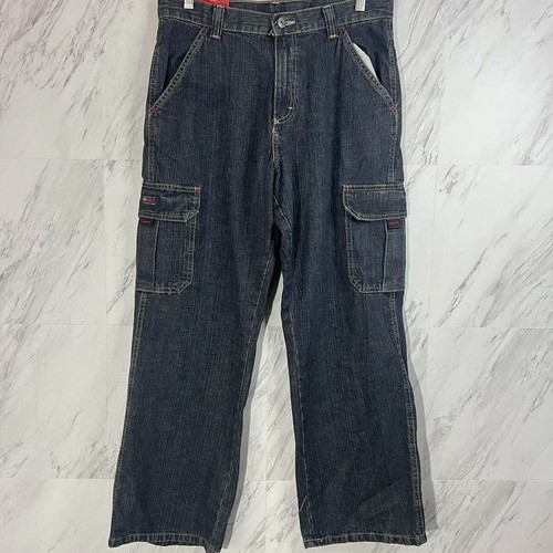 WRANGLER Vintage Baggy Cargo Jeans fit 30-29 KIDS Size14 NWT Y2K 9in Leg Open - Picture 2 of 6