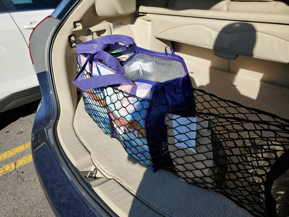 Rear Trunk Envelope Style Mesh Organizer Cargo Net for TOYOTA VENZA 2009-2016 - Image 3 of 4