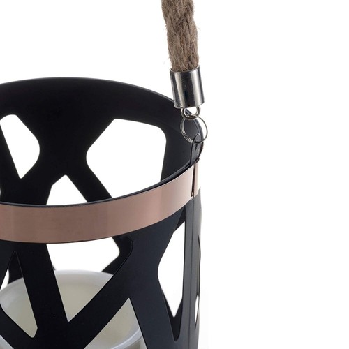 LED Laterne Lantern Soul Schwarz Batterie flacker Kerze außen Lampe Terrasse - Bild 5 von 11