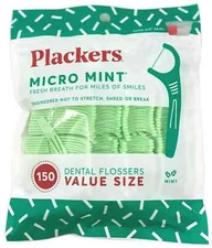 Plackers Mint Dental Floss Tooth Pick Oral Care Flossers 150 Count Value Size