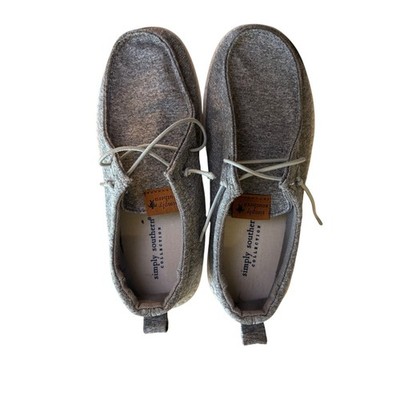 Simply Southern Collection Kids Gray Casual Shoes Size 1 Slip On Loafers NOTE