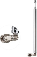 8 Sections Telescopic Antenna SMA Male Connector Radio 1 pcs, Silver