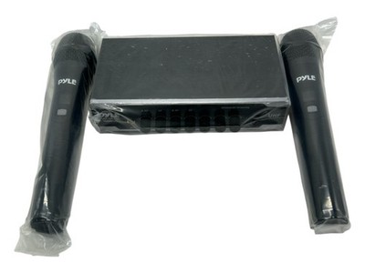 Pyle UHF Wireless Microphone System Dual Black