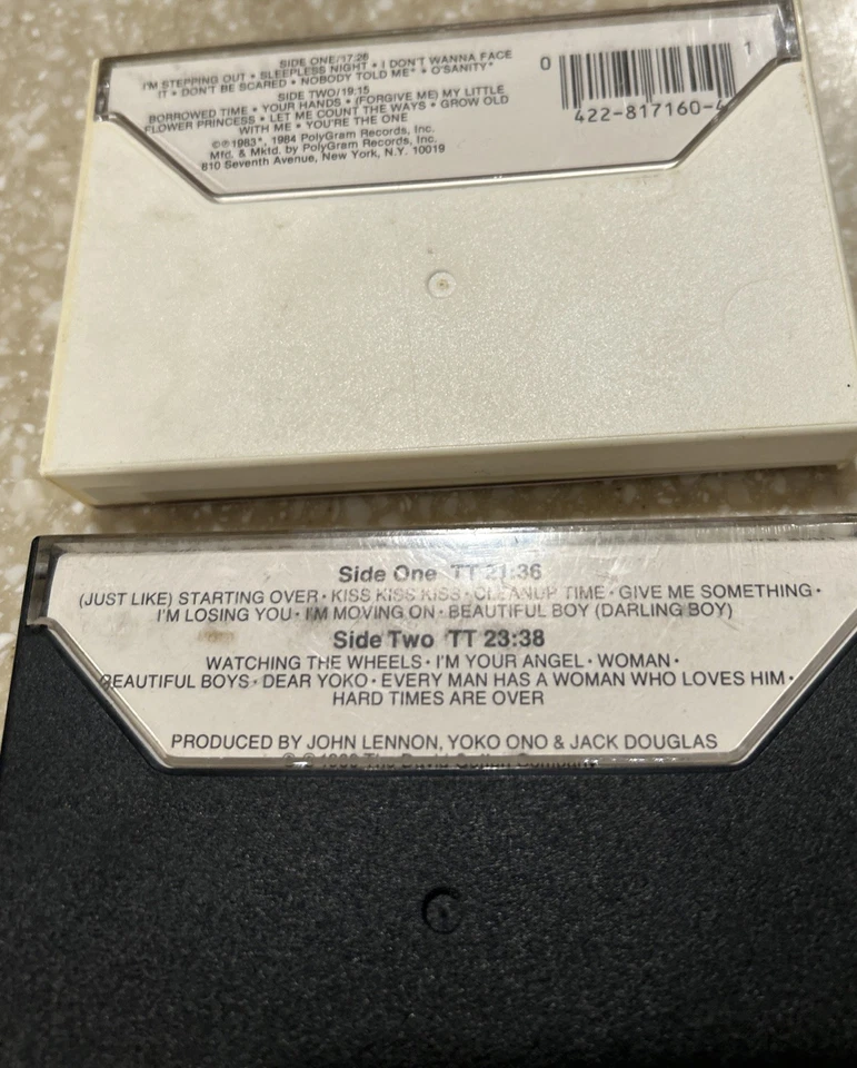 John Lennon & Yoko Ono Cassette Lot Double Fantasy, Milk And Honey Tested Foto 2 de 3