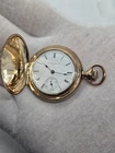 1898 ELGIN Gold Filled Hunter Case Pocket Watch Grade 173, Size 0s NEEDS SERVICE