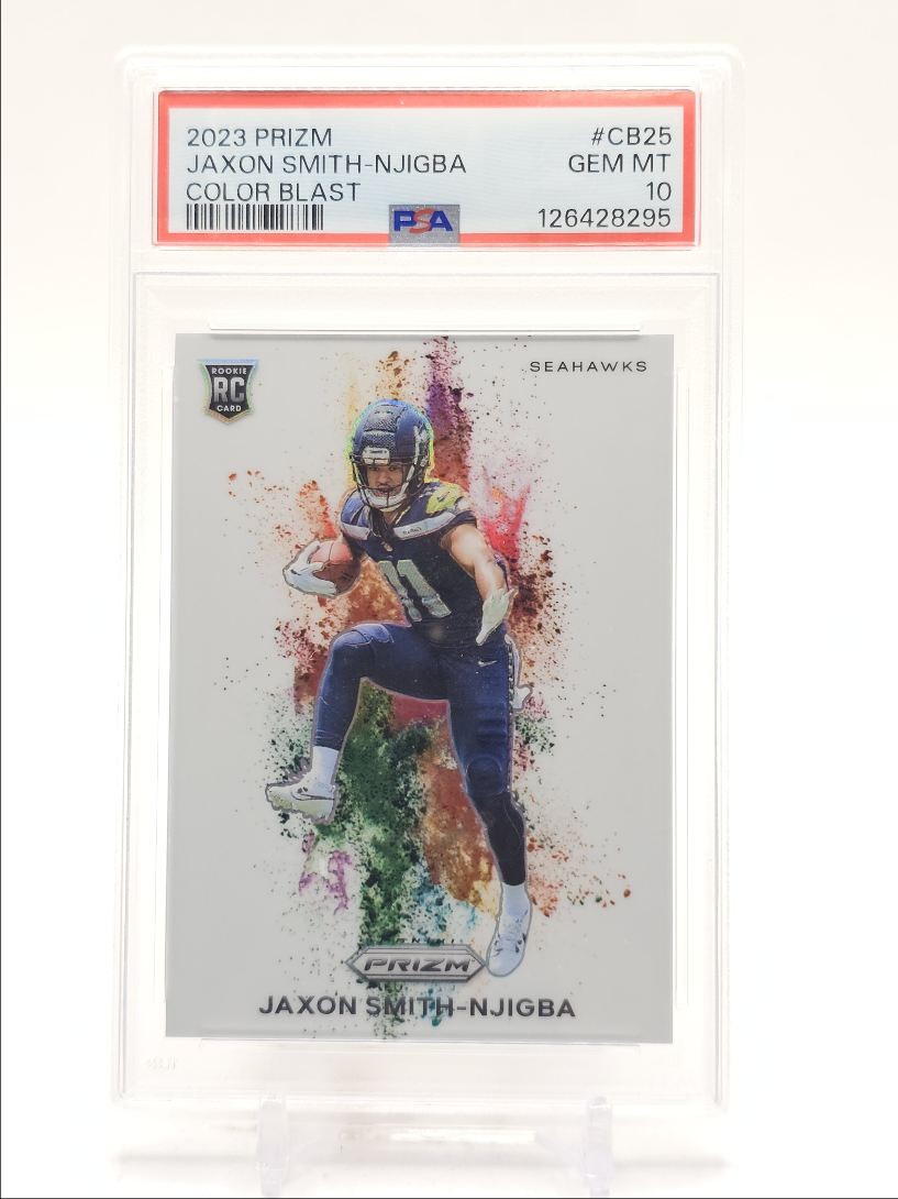 Jaxon Smith-Njigba Panini Prizm Color Blast #CB25 Base