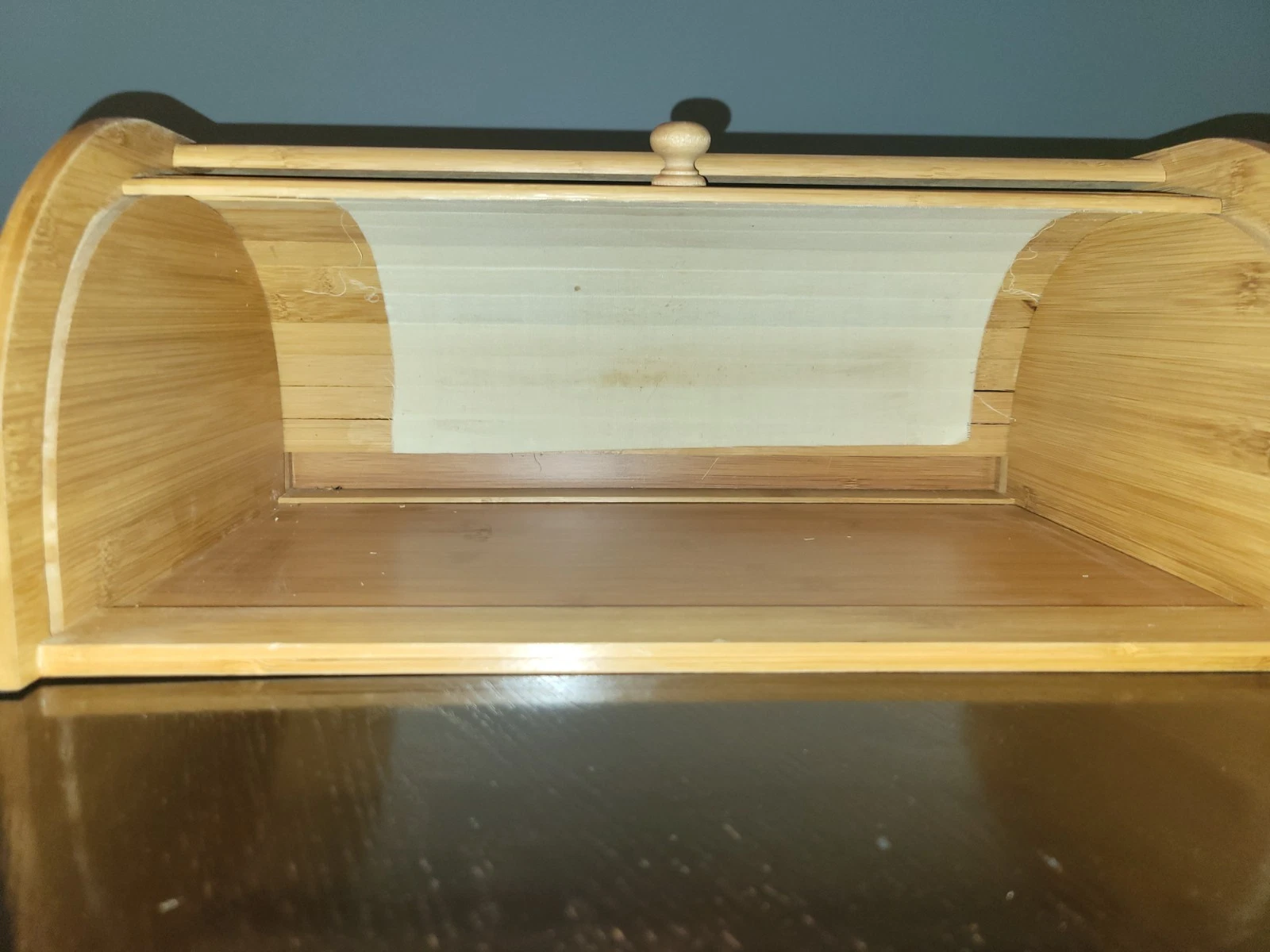 Bamboo Roll Top Wooden Bread Box
Opens in a new window or tab