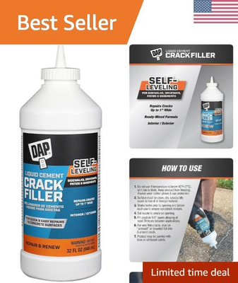 #ad Liquid Cement Crack Filler Ready to Use Gray 32 Oz $31.99