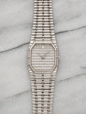 Vintage 1980s Audemars Piguet Bamboo 18K WG D...
