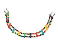 Bird Ladder Toys Coloured Flexible Parrot Swing Bridge 27.6 in 12 Steps 