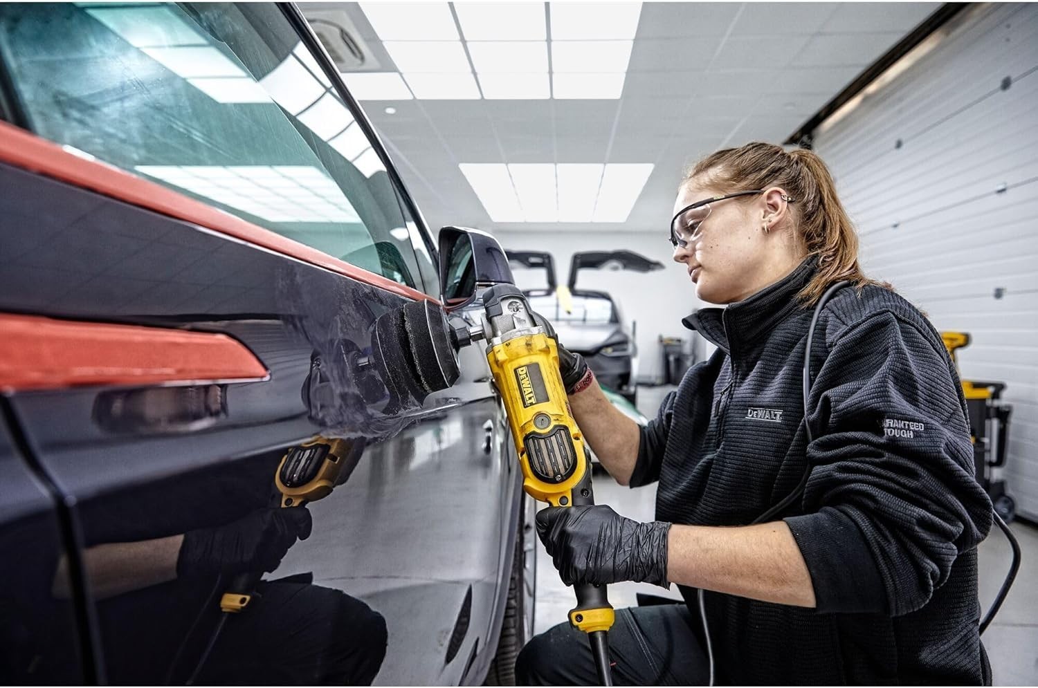 DEWALT Buffer Polisher, 7-in-9-in, 12 amp, Variable Speed Dial 0-3,500 RPM’s