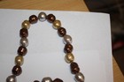 Majorica Multi Colored Iridescent Sterling Vermiel Pearl Necklace & Bracelet — photo 5