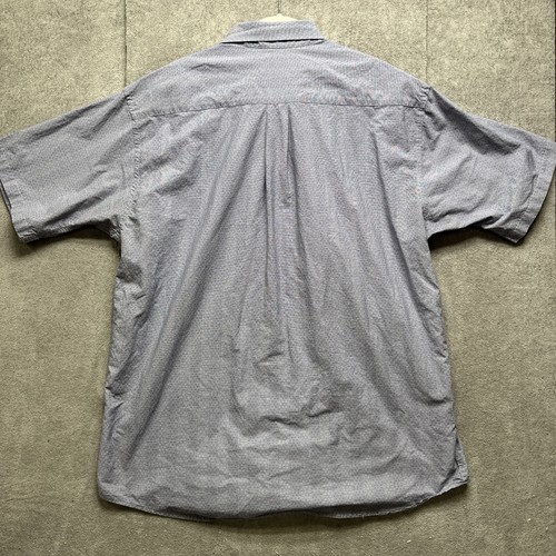 Viyella Shirt Mens XL Blue Polka Dot green Button Up Short sleeve - Picture 5 of 6