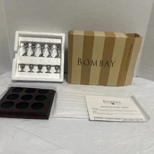 Golf Tic-Tac-Toe Game Desk Set Pewter Golfers Balls Mahogany Board Boxed NEW