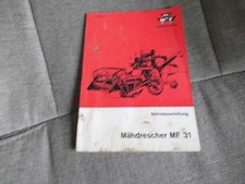 Massey-Ferguson, instrukcja obsługi kombajn zbożowy MF 31 z 1965 roku