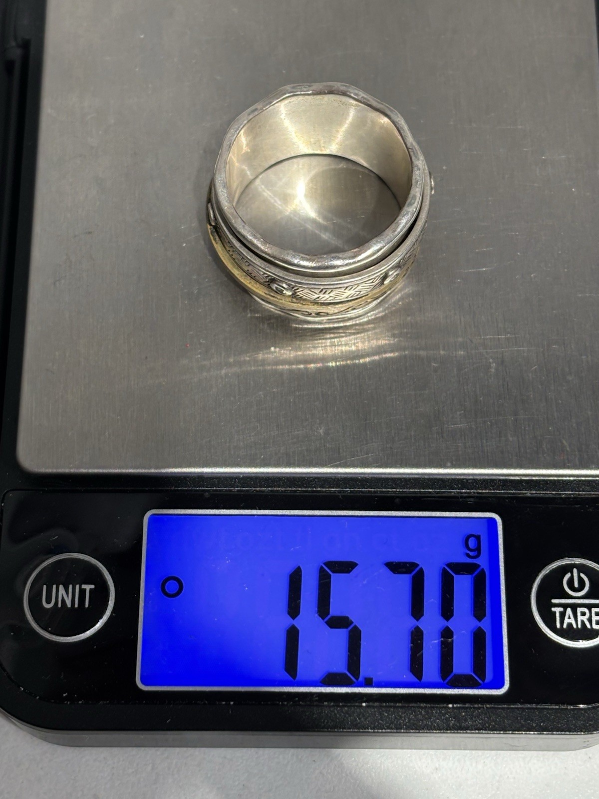 Silpada Pattern Spinner Ring Sterling Silver Bras… - image 17