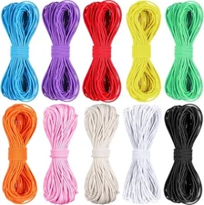 Boao 131 Yards Multicolor Beading Elastic Cord 1mm for Jewelry Making Dark 