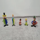 Vintage Murano Art Glass Clowns Set of 5