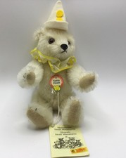Steiff Teddy Clown Replica 1926 Mohair Bear Jointed 6 , Yellow ruff, Spotted Hat