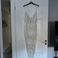 ASOS Edition Scallop embellished jewel and sequin dress 12 Xmas party