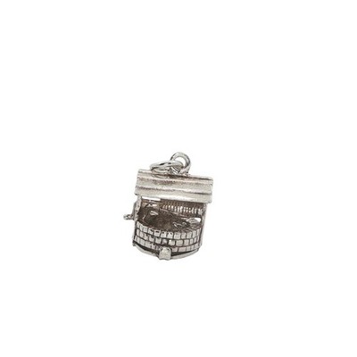 Vintage Sterling Silber Wunschbrunnen Katze innen Charm