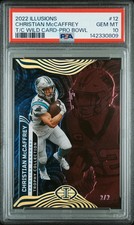 2022 Illusions Christian Mccaffrey Wild Card Pro Bowl 2/2 PSA 10 GEM MINT