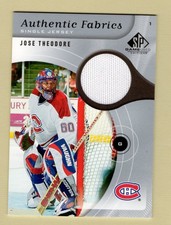 2005-06 SP Game Used Authentic Fabrics Jose Theodore Jersey (Canadiens)