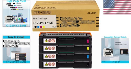 Confezione da 4 cartucce toner C125P C125MF ad alta resa - perfette per stampanti Ricoh - Foto 2 di 9