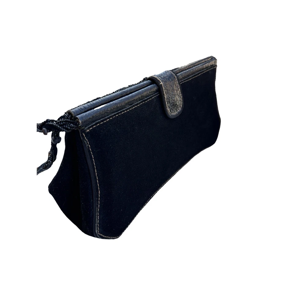 Bolso de Hombro Mary Francis Gótico De Colección Negro Ornamentado Raro Cabeza Alta Calidad Foto 3 de 4