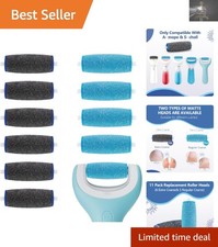 11 Pack Amop Pedi Perfect Replacement Roller Heads - Extra Coarse  Regular Use