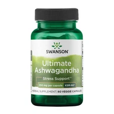 Swanson Ultimate Ashwagandha KSM-66 - Herbal Supplement Supporting Healthy