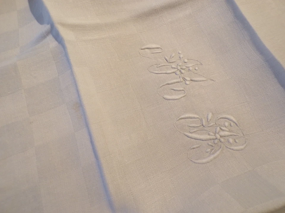Linge ancien 7 Serviettes lin monogramme MB ( ref 7 ) - Photo 3/4
