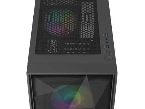 OBUDOWA GAMINGOWA NATEC GENESIS DIAXID 605 ARGB MIDI TOWER USB-C Z OKNEM CZARNA - Zdjęcie 6 z 12