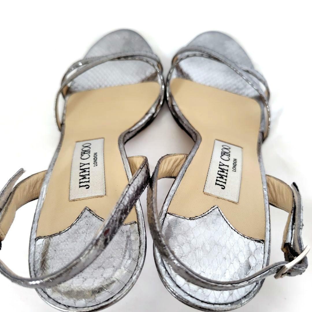 Rare JIMMY CHOO Python Embossed Leather Sandals S… - image 1