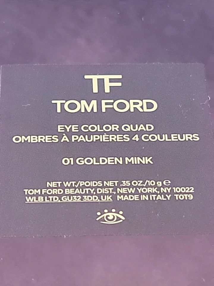 Tom Ford Eye Color Quad #01 GOLDEN MINK - New - Image 2 of 4