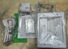 Legrand HT2202-WH-V1 In-Wall Flat Screen TV Power & Cable Concealment Kit White