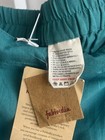 NWT Fabindia 100% Cotton Women's Pant Teal Blue Elastic Back Sz 38 Cropped XL — photo 7