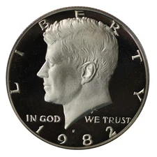 1982 S Kennedy Half Dollar Gem Deep Cameo Proof CN-Clad