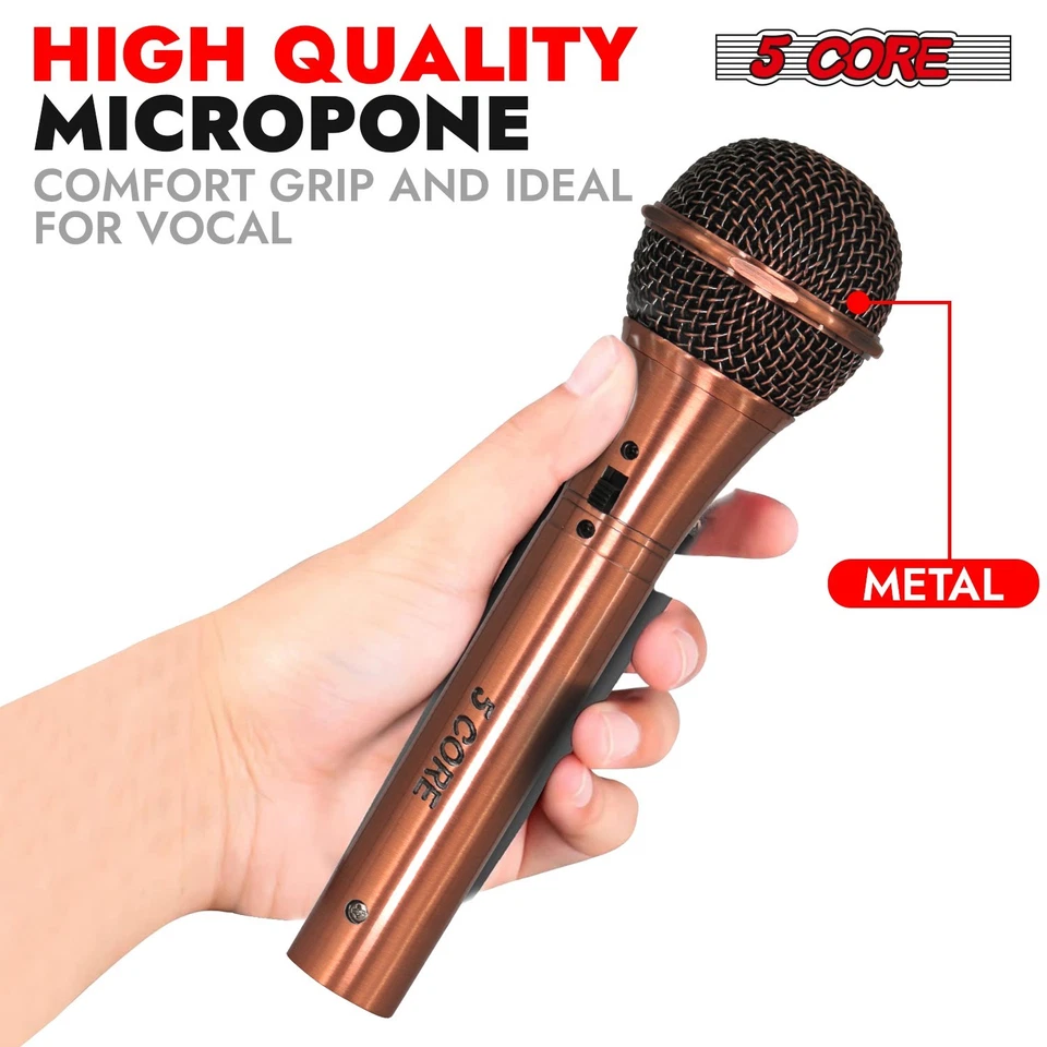 5Core XLR Microphone Dynamic Mic Karaoke Singing Studio Microfono Handheld Mics - Image 2 of 4